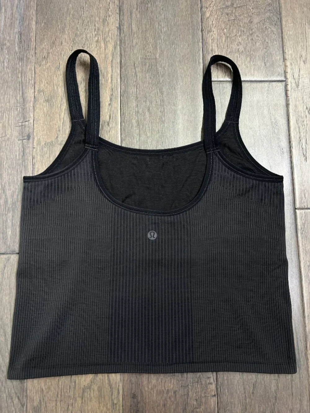 Lululemon Ebb to Street Scoop-Neck Cropped Tank Top Light Support, B/C Cup Black
